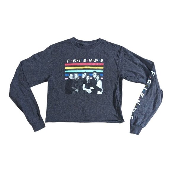FRIENDS Tops - FRIENDS Graphic Long Sleeve Cropped Crew Neck T-Shirt Medium